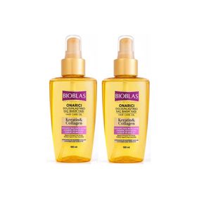 Bioblas 2x100 ml Keratin Kolajen Onarıcı Dolgunlaştırıcı Saç Bakım Yağı