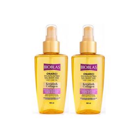 Bioblas 2x100 ml Keratin Kolajen Onarıcı Dolgunlaştırıcı Saç Bakım Yağı