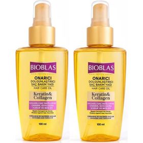 Bioblas 2x100 ml Keratin Kolajen Onarıcı Dolgunlaştırıcı Saç Bakım Yağı