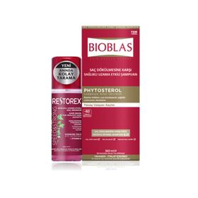 Bioblas 360 ml Phytosterol Sağlıklı Uzama Etkili Şampuan + Restorex Sıvı 200 ml Saç Kremi