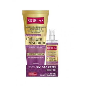 Bioblas Collagen Keratin 250 ml Saç Bakım Kremi ve 115 ml Sıvı Saç Kremi