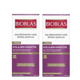 Bioblas Kolajen Keratin 2x360 ml Saç Dökülmesine Karşı Hacim Şampuanı