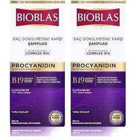 Bioblas Saç Dökülmesine ve Yağlanmaya Karşı Procyanidin 2x360 ml Şampuan