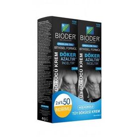 Bioder Erkekler İçin 2x100 ml Tüy Dökücü Krem