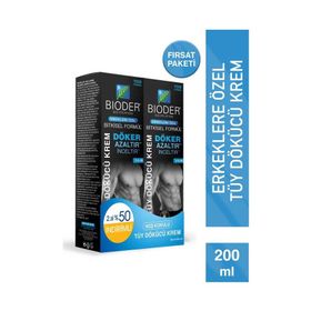 Bioder For Men Erkeklere Özel 2x100 ml Tüy Dökücü Krem