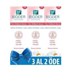 Bioder Normal Ciltler İçin 3x100 ml Tüy Dökücü Krem