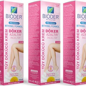 Bioder Normal Ciltler İçin 3x100 ml Tüy Dökücü Krem