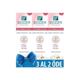Bioder Normal Ciltler İçin 3x100 ml Tüy Dökücü Krem