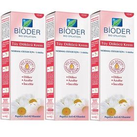 Bioder Normal Ciltler İçin 3x100 ml Tüy Dökücü Krem