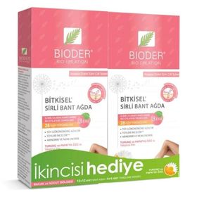 Bioder Vücut Bölgesi 12+12 Adet Bitkisel Sirli Ağda Bandı