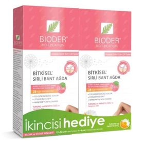 Bioder Vücut Bölgesi 12+12 Adet Bitkisel Sirli Ağda Bandı