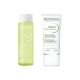 Bioderma 200 ml Sebium Lotion+Bioderma 30 ml Sebium Pore Refiner Gözenek Azaltıcı Bakım Kremi