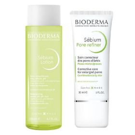 Bioderma 200 ml Sebium Lotion+Bioderma 30 ml Sebium Pore Refiner Gözenek Azaltıcı Bakım Kremi