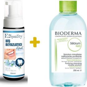 Bioderma 250 ml Sebium H2o Yüz Ve Makyaj Temizleme Suyu+E2'quality Diş Beyazlatıcı Köpük