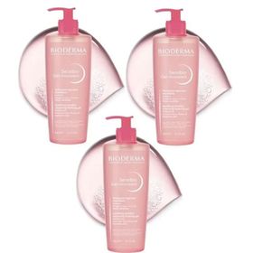 Bioderma 3x500 ml Sensibio Gel Moussant Foaming Gel