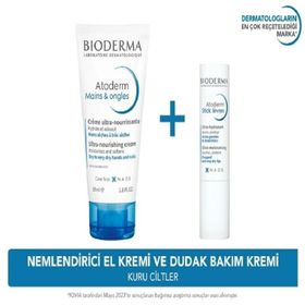 Bioderma Atoderm 50 ml Hand Cream +4 gr Lip Stick