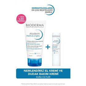 Bioderma Atoderm 50 ml Hand Cream +4 gr Lip Stick