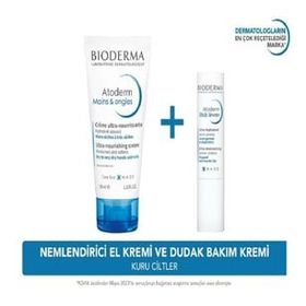 Bioderma Atoderm 50 ml Hand Cream +4 gr Lip Stick