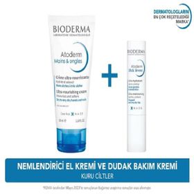 Bioderma Atoderm 50 ml Hand Cream +4 gr Lip Stick