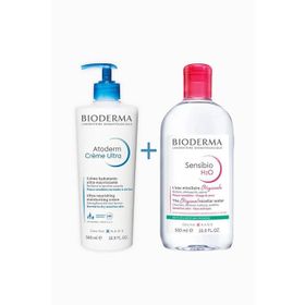 Bioderma Atoderm 500 ml Creme Ultra+500 ml Sensibio H2o Set