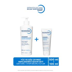 Bioderma Atoderm Çok Kuru ve Atopi Eğilimli Yüz ve Göz Çevresi Nemlendirici Yetişkin Çocuk Bebek Bakım Seti