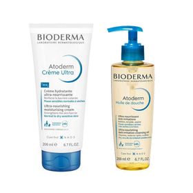 Bioderma Atoderm Cream 200 ml+Shower Oil 200 ml Set