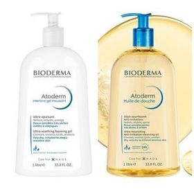 Bioderma Atoderm Intensive 1000 ml Temizleyici Jel + Bioderma Atoderm 1000 ml Durulanabilir Duş Yağı