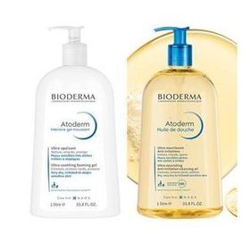 Bioderma Atoderm Intensive 1000 ml Temizleyici Jel + Bioderma Atoderm 1000 ml Durulanabilir Duş Yağı