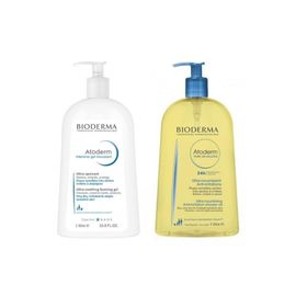 Bioderma Atoderm Intensive 1000 ml Temizleyici Jel + Bioderma Atoderm 1000 ml Durulanabilir Duş Yağı