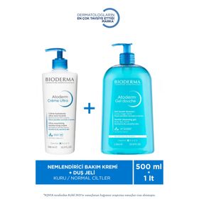 Bioderma Atoderm Kuru Ciltler Nemlendirici ve Temizleyici Cilt Bakım Yetişkin Çocuk Bebek Bakım Seti