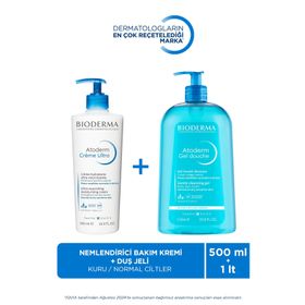 Bioderma Atoderm Kuru Ciltler Nemlendirici ve Temizleyici Cilt Bakım Yetişkin Çocuk Bebek Bakım Seti