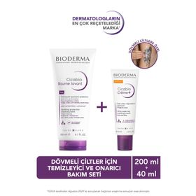 Bioderma Cicabio Dövmeli Ciltler İçin Temizleyici ve Onarıcı Bakım Seti