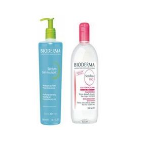 Bioderma Hydrabio Misel Solüsyon H2O 500 ml + Sensibio Mild 200 ml Cleansing Foaming Gel