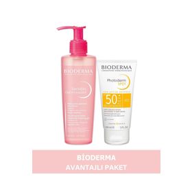 Bioderma Photoderm Spot SPF50+ 150 ml Güneş Kremi + Bioderma Sensibio Gel Moussant 200 ml Yüz Temizleyici Jel