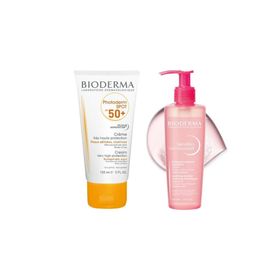 Bioderma Photoderm Spot SPF50+ 150 ml Güneş Kremi + Bioderma Sensibio Gel Moussant 200 ml Yüz Temizleyici Jel