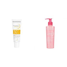 Bioderma Photoderm Spot SPF50+ 150 ml Güneş Kremi + Bioderma Sensibio Gel Moussant 200 ml Yüz Temizleyici Jel