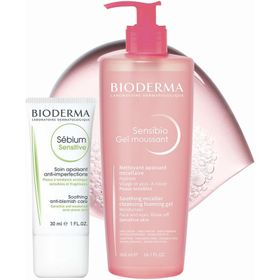 Bioderma Roaccutane Sensibio 500 ml Foaming Jel + Sebium Sensitive 30 ml Krem