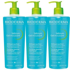 Bioderma Sebium Foaming 500 ml 3 Adet Gel