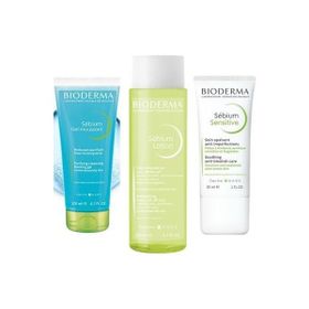 Bioderma Sebium Foaming Gel Tüp 200 ml + Sebium Lotion 200 ml + 30 ml Sebium Sensitive Cream