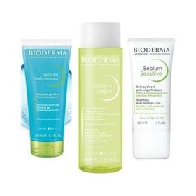 Bioderma Sebium Foaming Gel Tüp 200 ml + Sebium Lotion 200 ml + 30 ml Sebium Sensitive Cream