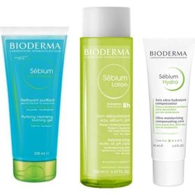 Bioderma Sebium Foaming Gel Tüp 200 ml + Sebium Lotion 200 ml + 40 ml Bioderma Sebium Hydra Cream