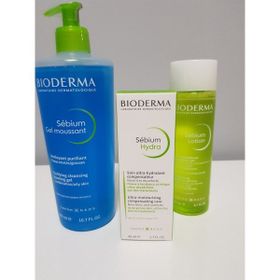 Bioderma Sebium Lotion 200 ml +Sebium Hydra Cream 40 ml + 500 ml Sensibio Gel Moussant Foaming Gel