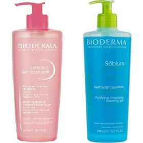Bioderma Sensibio 500 ml Foaming Jel + 500 ml Sebium Foaming Gel