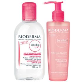 Bioderma Sensibio H2O 250 ml + Sensibio Mild 200 ml Cleansing Foaming Gel
