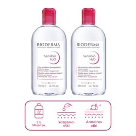 Bioderma Sensibio H2O 500 ml 1 Alana 1 Bedava Hassas Ciltler İçin Makyaj Temizleme Suyu