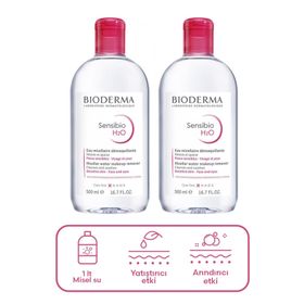 Bioderma Sensibio H2O 500 ml 1 Alana 1 Bedava Hassas Ciltler İçin Makyaj Temizleme Suyu