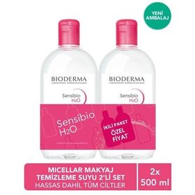 Bioderma Sensibio H2O 500 ml Yüz ve Makyaj Temizleme Suyu 2'li Set