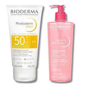 Bioderma SPF50+ 150 ml Photoderm Spot + Bioderma Sensibio 500 ml Foaming Gel
