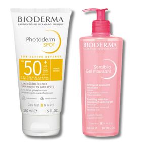 Bioderma SPF50+ 150 ml Photoderm Spot + Bioderma Sensibio 500 ml Foaming Gel