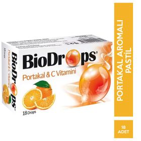 Biodrops Portakal C Vitaminli 18 Pastil